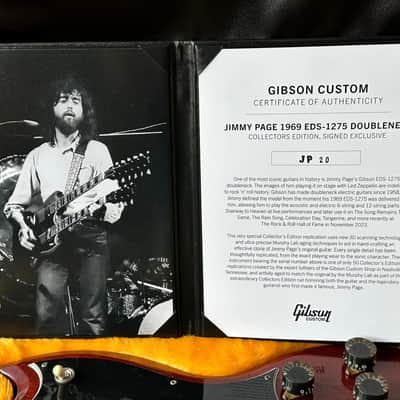 Gibson EDS-1275 Jimmy Page Played & Signed Doubleneck Custom Shop Aged Collectors Edition image 7