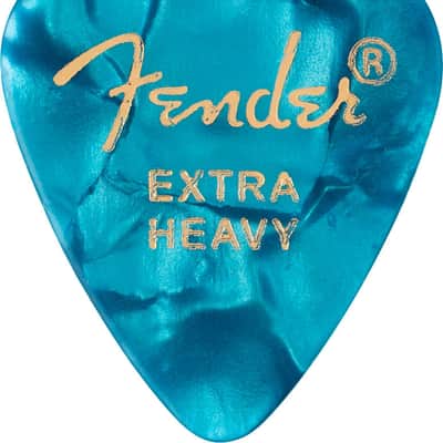 Fender 351 Shape Premium Picks - Extra Heavy - Ocean Turquoise - 12 Count image 1