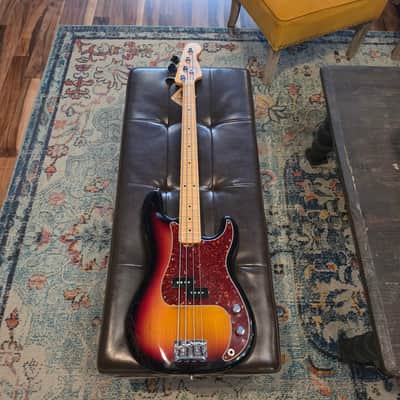 2008 Fender American Standard Precision Bass - 3-Tone Sunburst - w/Hardshell Case image 6