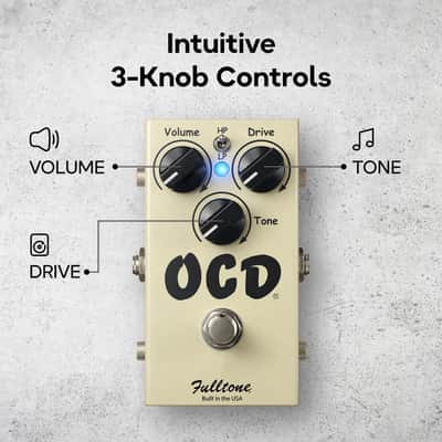 Fulltone OCD V2 Guitar Overdrive Pedal with HP/LP Tone Switch, MOSFET Clipping, Buffered Bypass – Made in USA image 2