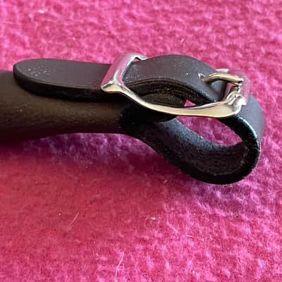 Leather BROWN buckle handle for Gibson case Guild Gretsch TKL Les Paul L5 es 275 SG Flying V / replaces figure 8 handle image 6