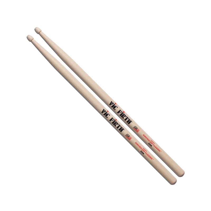Vic Firth American Classic Hickory Drumsticks, Wood Tip, 55A image 1