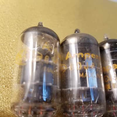 Amperex ONE (1) 6DJ8 tNOS AT1000 TESTED Vacuum Tube Heerlen A-frame Orange Globe T5 ECC88 dual triode 1965-1973 image 2