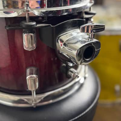 Pearl Decade Maple 10” x 7” Rack Tom - Deep Red Burst Lacquer Finish image 10
