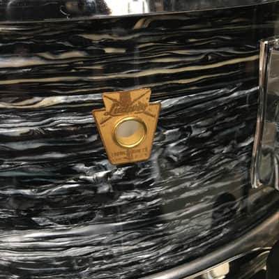 Ludwig Down Beat 1968 Black oyster pearl wrap delmar image 8