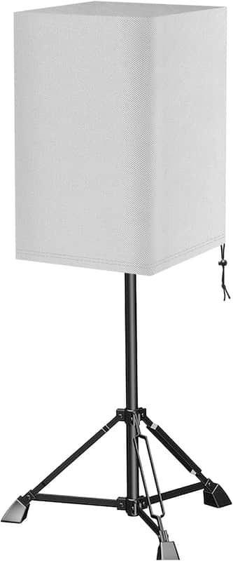 8 Inch Outdoor Speaker Cover, PA/DJ Lightweight Powered Speaker Cover Bag, Upright Powered Speaker, Protective Cloth Cover Bag for Audio, SandProof Dustproof Waterproof Protection -Gray image 1