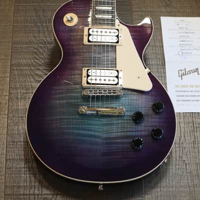 2019 Gibson Les Paul Traditional Pro V Electric Guitar Blueberry Burst + OHSC image 2