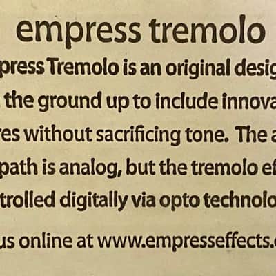 Empress Tremolo - MINT condition - Very Fair Price!! image 4