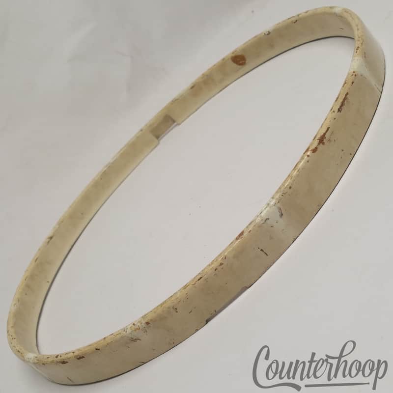 *Leedy 14"1-Ply Solid Maple Wood Drum Hoop/Rim Snare Resonant Vintage 20s White* image 1