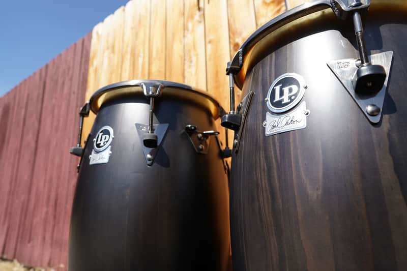 Latin Percussion Raul Rekow Dark Walnut/New Zealand Pine Top Tuning Sig. Conga Set (Quinto/Conga) image 1