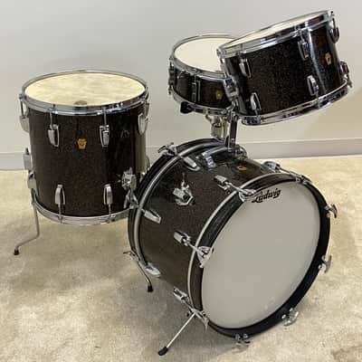 Ludwig 12x18"/8x12"/14x14"Jazzette w/ 5x14" Jazz Fest - Finest known. VIDEO. Rare Black Galaxy image 4