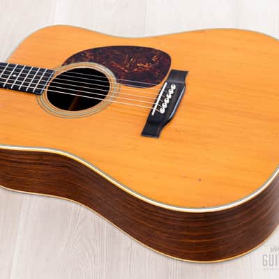 1968 Martin D-28 Vintage Dreadnought Acoustic Guitar, Brazilian Rosewood w/ Case image 12