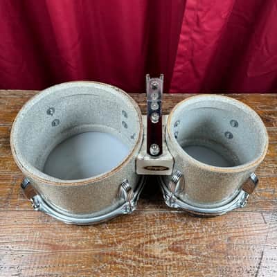 Vintage Ludwig 6" & 8" Tunable Bongos Silver Sparkle image 13