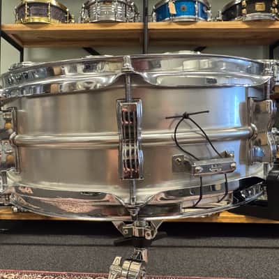 Ludwig No. 404 Acrolite 5x14" 8-Lug Aluminum Snare Drum with Keystone Badge from 1965 image 7