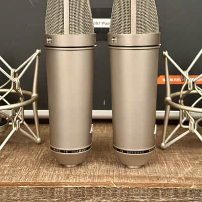 Vintage Neumann U 87 Condenser Microphone Stereo Pair. Close SN. Great Shape U87 1982 image 5