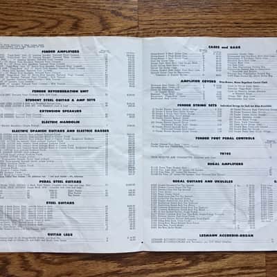 Fender Price List July 1961 Case Candy Catalog Jazzmaster Stratocaster Telecaster image 4