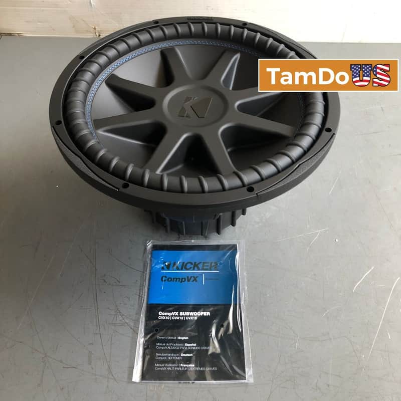 Kicker CompVX 15" Subwoofer 44CVX152, Dual Voice Coil, 2 Ohm, Car Audio Bass image 1