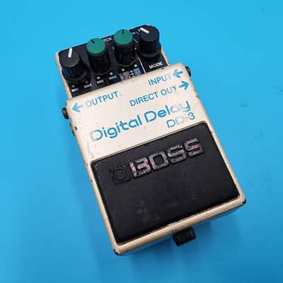 1987 Boss DD-3 Version 1 Digital Delay Guitar Effect Pedal Long Chip MIJ Japan Blue Label Bass image 7