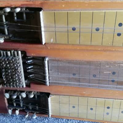 Vintage Steel Guitar / Parts Project Vintage Circa 1950,s Brown image 3