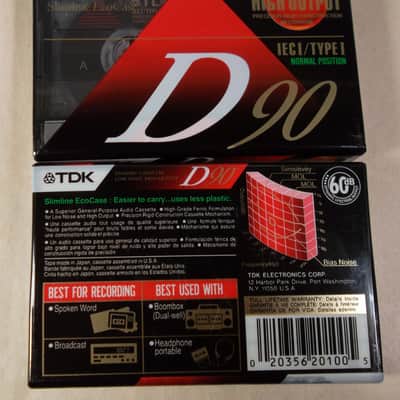 14 TDK D-90 D90 IEC Type I Normal Hi Output NOS Sealed 1980's Cassette Tapes image 3