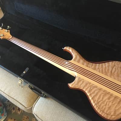Alembic Wave 6 string Bass guitar - Anniversary Electronics 2018 5A Quilted Maple image 4
