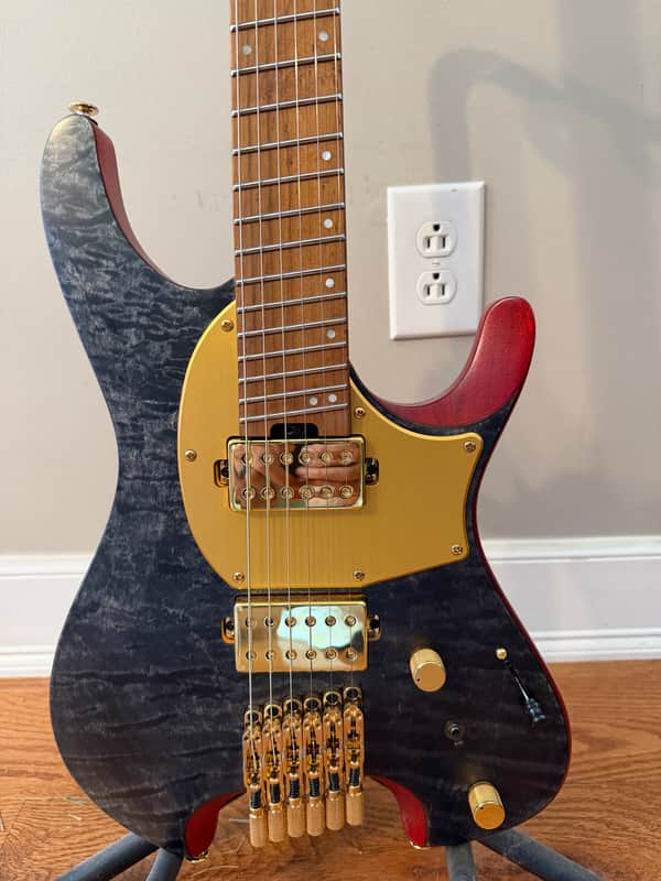 Ibanez MGFM10-OBL Manuel Gardner Fernandes Signature Quest 2024 - Present - Obsidian Black Low Gloss image 1