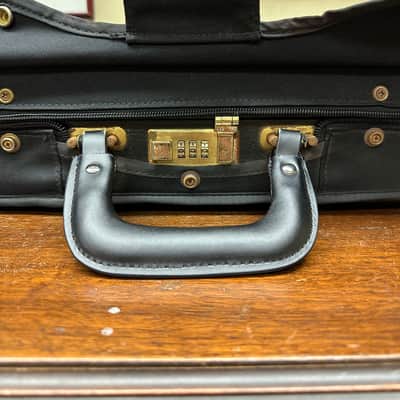 J. Copland 'Oxford' American Made 4/4 Oblong Violin Case - Black/Burgundy image 8