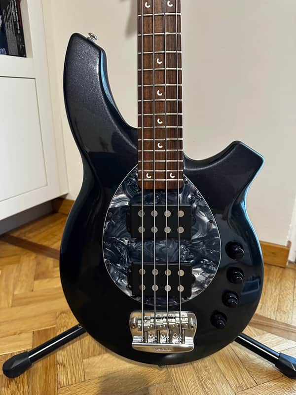 Ernie Ball Music Man Bongo 4 HH + Piezo 2003 - Sapphire Black image 1