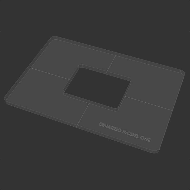 Bass Pickup Routing Template - DiMarzio Model One (Mudbucker) image 1