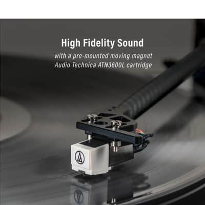 Crosley CR6046A Stave Bluetooth Turntable with Built-in Speakers, Black-NEW image 4