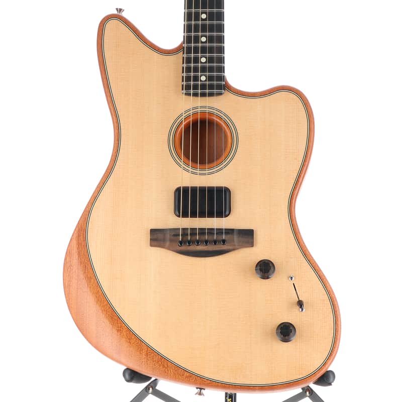 Fender American Acoustasonic Jazzmaster, Natural, Ebony Fingerboard (W6) (8431A)