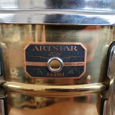 Vintage Tama Artstar ES 14x6.5 Brass Snare Drum MIJ Japan w/ Mighty Hoops image 2