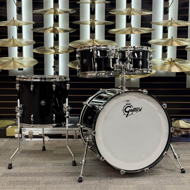 GRETSCH RN2-E8246-PB RENOWN 4 PIECE SHELL PACK 22B-10-12-16F PIANO BLACK - FLOOR MODEL image 1