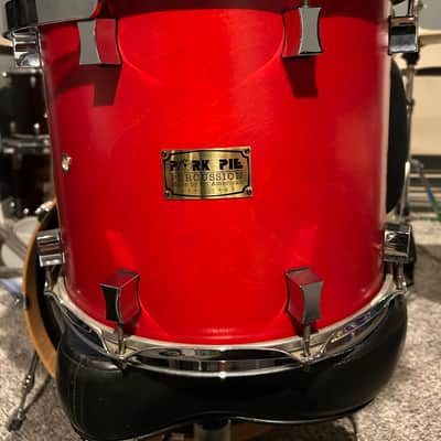Pork Pie USA Custom 12x14 Mounted Tom 2004 - Satin Red image 1
