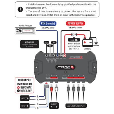 Stetsom STX2436BT Bluetooth Equalizer / Crossover 4 Output Channel with Full DSP image 6
