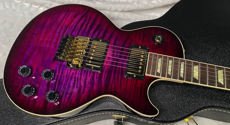 NEW! Gibson Custom Les Paul Axcess Standard Figured Top Floyd Rose Electric Guitar - Greatest Hits II - Authorized Dealer - Tri-Berry Burst - WOW! 8.3lbs - G07307 image 1