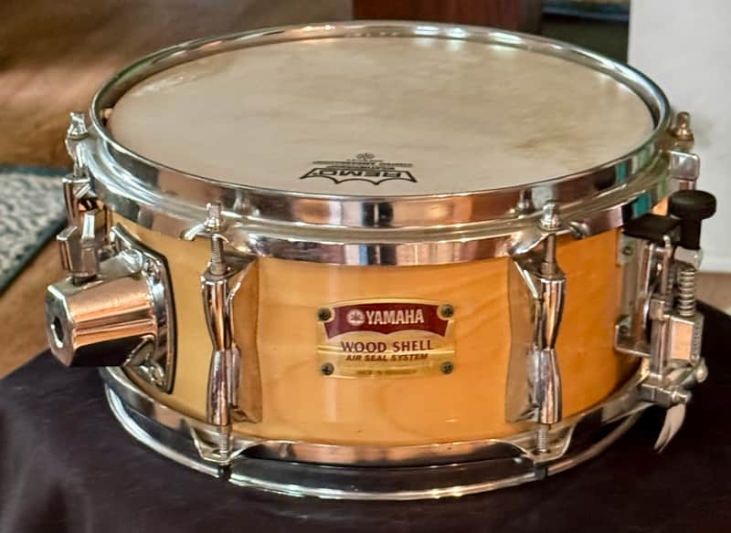 Yamaha Wood Shell Air Seal 5 x10" Popcorn Side Snare Drum SSD-1050 A 6 Lugs Bild 1