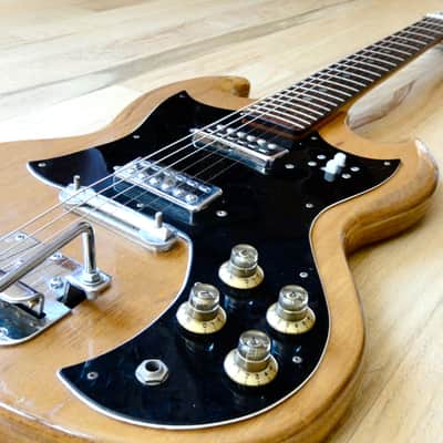 1960s Lyle SG Vintage Electric Guitar Japan Univox Coily Pickups Matsumoku w/gb image 6
