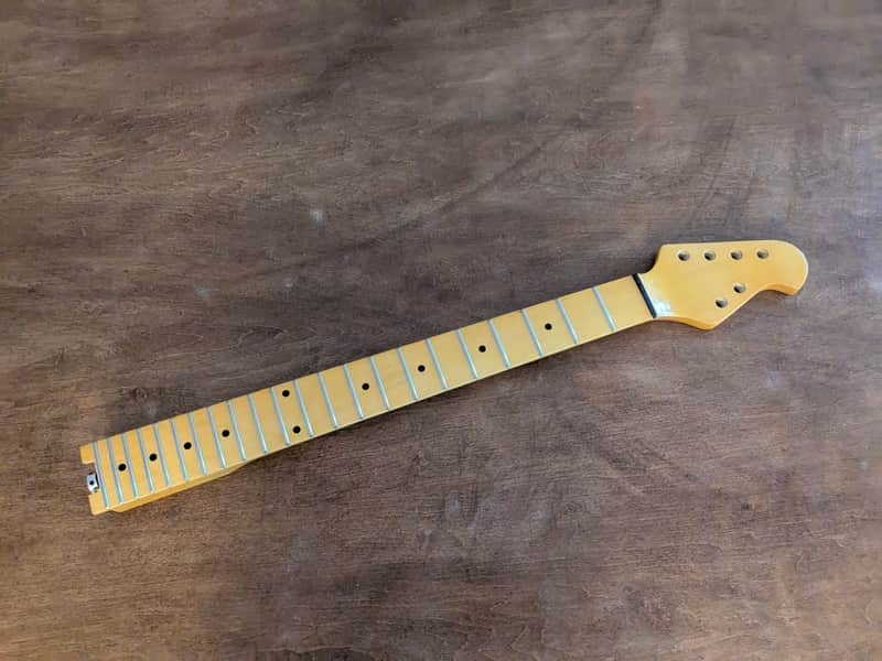 22, Spokewheel truss rod Vintage Tint Maple Guitar neck replacement DIY image 1
