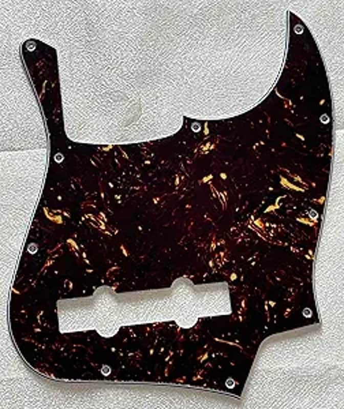 Pick Guard For Fender Jazz Bass Guitar 5 String JB Style Guitar Pickguard Scratch Plate (4-Ply Brown Tortoise) image 1
