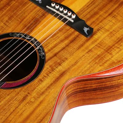 Natasha JC43 - Full Body Solid Koa Acoustic Guitar 2023 - Gloss image 4