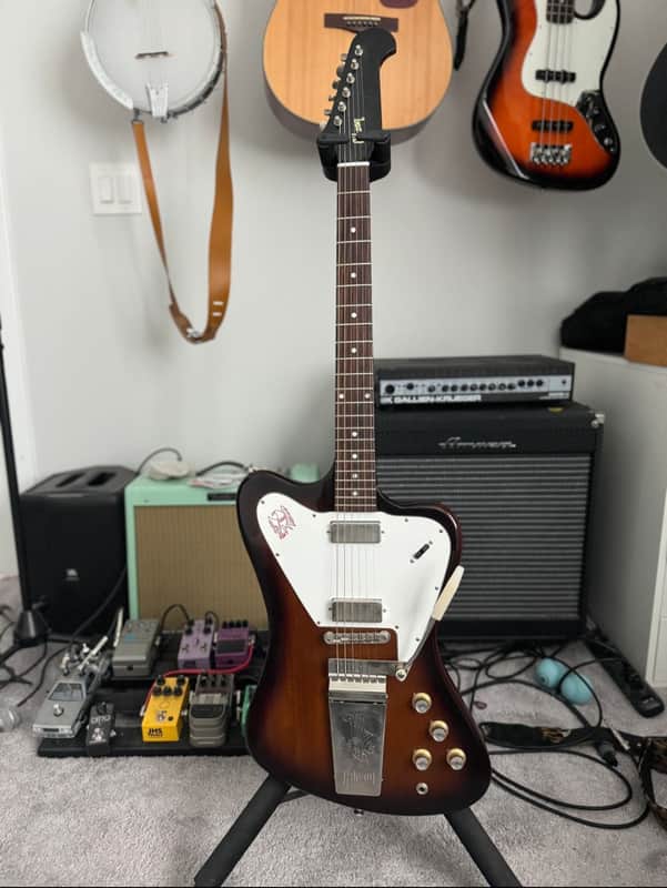Gibson Custom Shop '65 Non-Reverse Firebird V Reissue with Maestro Vibrola 2021 - Present - Vintage Sunburst VOS
