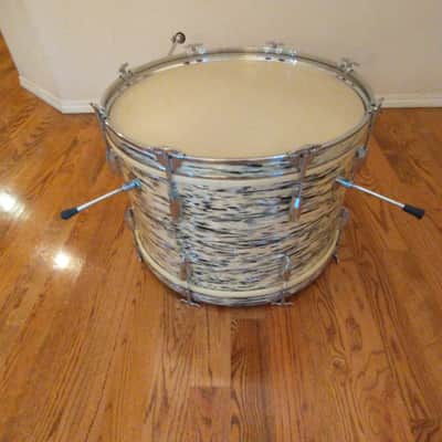 Pearl Vintage President 14 x 22 Bass Drum White Tiger Eye Finish All Original Japan Made! image 12