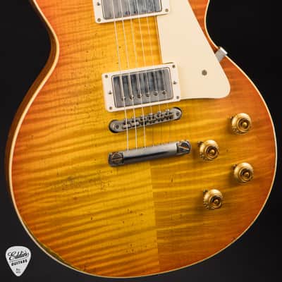 2022 - Gibson Custom Shop Made 2 Measure Murphy Lab '59 Les Paul Standard Murphy Painted Ultra Heavy Aged Orange Lemon Fade image 6