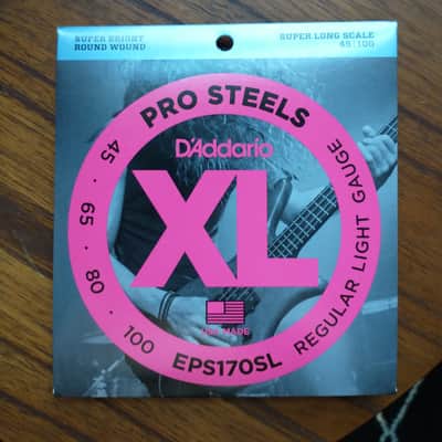 D'Addario EPS170SL 4-String Pro Steels Bass Strings, Light, Super Long Scale image 1