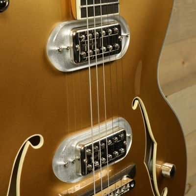 Eastman T58/v-GD Goldburst (or Goldtop) Thinline Hollowbody – Excellent Condition w/ Hard Case image 9