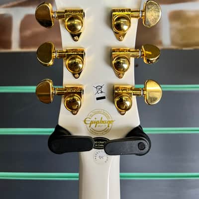 Epiphone Ltd. Ed. Bjorn Gelotte 'Jotun' Les Paul Custom Outfit Bone White 2017 image 9