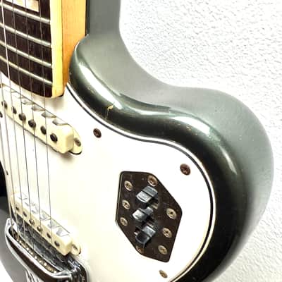 Fender Jaguar 1966 - Charcoal Frost Metallic w/ Matching Headstock image 10