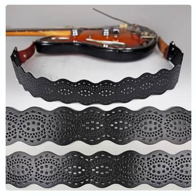 Loft Relics "Fat Ribbons" guitar strap (Souldier) one-of-a-kind made at the Wilco Loft image 1