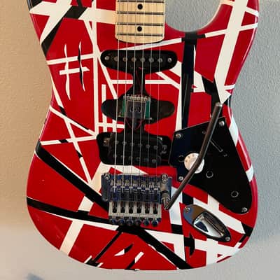 Frankenstrat Van Halen Tribute w/ Lic Floyd Rose, raised Striped guitar Eddie Style image 1